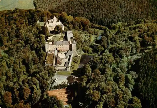 AK / Ansichtskarte  Attendorf Bundesbahn Erholungsheim Burg Schnellenberg Fliegeraufnahme