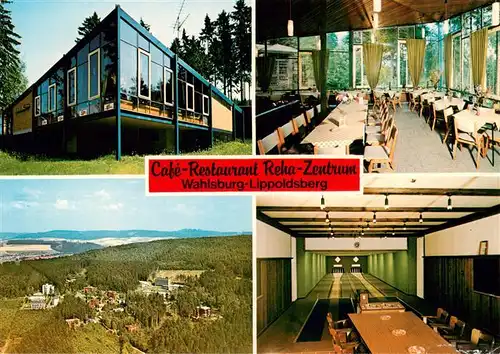 AK / Ansichtskarte  Lippoldsberg Cafe Restaurant Over Gaststube Kegelbahn Fliegeraufnahme