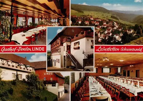 AK / Ansichtskarte  Leinstetten Gasthof Pension Linde Gastraum Speisesaal Panorama