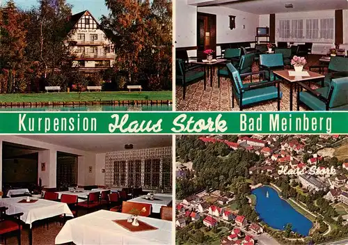 AK / Ansichtskarte  Bad_Meinberg Kurpension Haus Stork Gastraeume Fliegeraufnahme