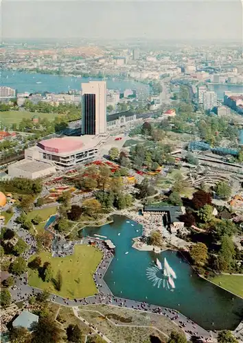 AK / Ansichtskarte  Hamburg Blick vom Fernsehturm auf Congress Centrum und Alster