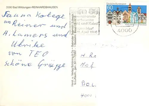 AK / Ansichtskarte  Reinhardshausen_Bad_Wildungen Fliegeraufnahme