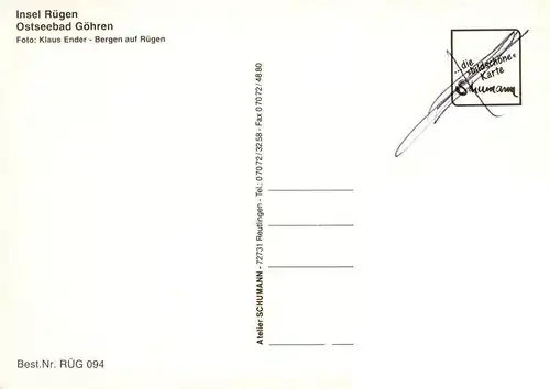 AK / Ansichtskarte  Goehren__Ostseebad_Ruegen Fliegeraufnahme