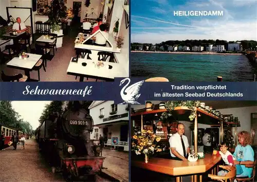 AK / Ansichtskarte 73957986 Heiligendamm_Ostseebad_Bad_Doberan Schwanencafe Gaststube Bar Lokomotive