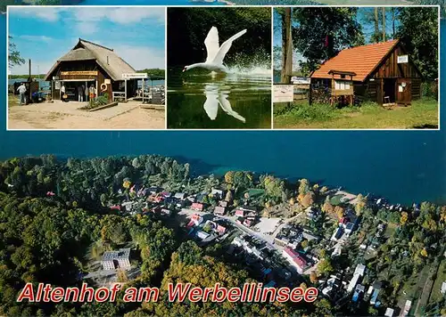 AK / Ansichtskarte 73957990 Altenhof_Werbellinsee Fischgaststaette Schwan Fliegeraufnahme