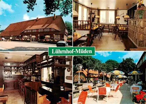 AK / Ansichtskarte  Mueden_oertze Luehrnhof Altes Gasthaus Gastraeume Bar Terrasse