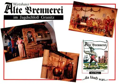 AK / Ansichtskarte  Granitz__Jagdschloss_Ruegen Wirtshaus Alte Brennerei im Jagdschloss Granitz Gastraeume Brennerei