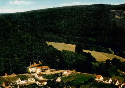 AK / Ansichtskarte  Veckerhagen Hotel Pension Zum Felsenkeller Fliegeraufnahme