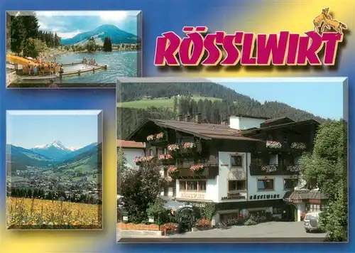 AK / Ansichtskarte 73958070 Kirchberg_Tirol_AT Roesslwirt Hotel Restaurant Strand Panorama