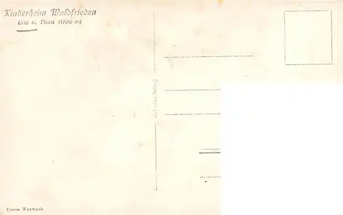 AK / Ansichtskarte  Eriz_Thun_BE Kinderheim Waldfrieden