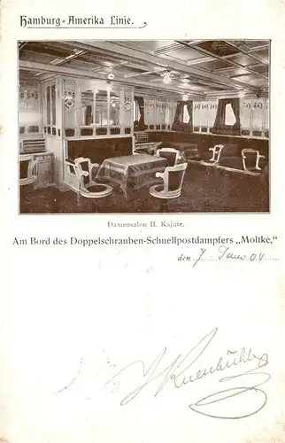 AK / Ansichtskarte 73958085 Dampfer_Oceanliner Moltke Hamburg Amerika 