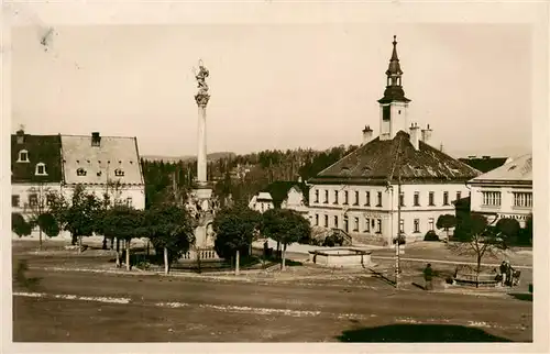 AK / Ansichtskarte  Zamberk_Senftenberg_CZ Namesti Stadtplatz Saeule