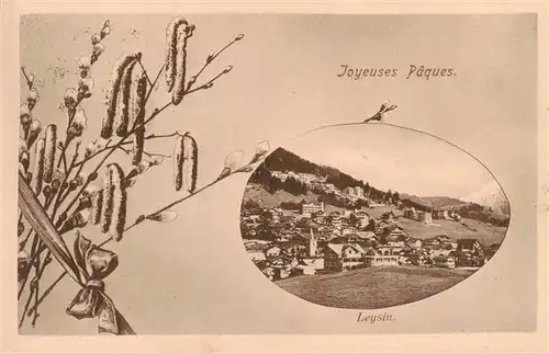AK / Ansichtskarte  Leysin_VD Joyeuses Pâques Panorama