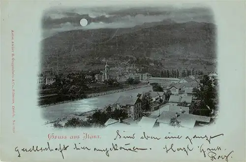 AK / Ansichtskarte  Ilanz_Glion_GR Panorama Mondscheinkarte