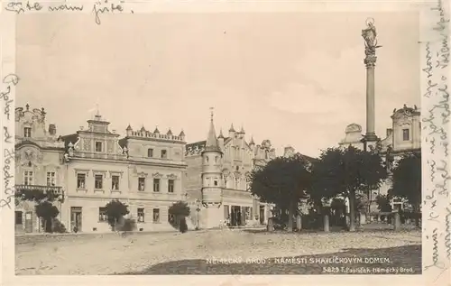 AK / Ansichtskarte  Nemecky-Brod_Havlickuv_Brod_Deutsch-Brod_CZ Namesti Shavlickovym Platz Saeule