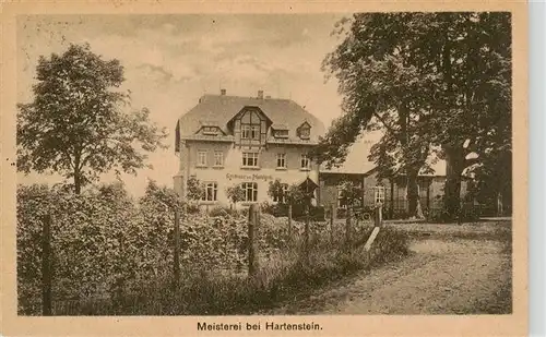 AK / Ansichtskarte  Hartenstein_Zwickau_Erzgebirge_Sachsen Gasthaus und Sommerfrische Meisterei