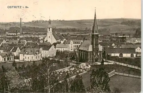 AK / Ansichtskarte 73958268 Ostritz_Sachsen Ortsansicht mit Kirchen