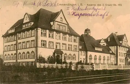 AK / Ansichtskarte  Emmendingen_BW Kaserne des 2. Ersatz-Bataillons 169