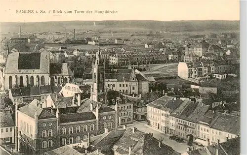 AK / Ansichtskarte  Kamenz_Sachsen Panorama Blick vom Turm der Hauptkirche Feldpost