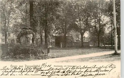 AK / Ansichtskarte  Poppenbuettel_Hamburg Marktplatz mit Kaiserstein