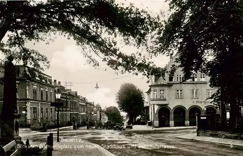 AK / Ansichtskarte  Treuen_Vogtland_Sachsen Blick vom Bismarckplatz Stadthaus Bahnhofstrasse