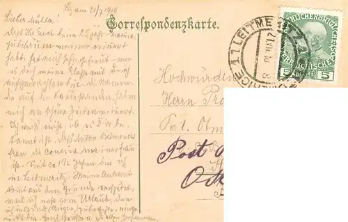 AK / Ansichtskarte  Leitmeritz_Litomerice_CZ Marktplatz Rathaus Denkmal Handkolorierte Kuenstlerkarte