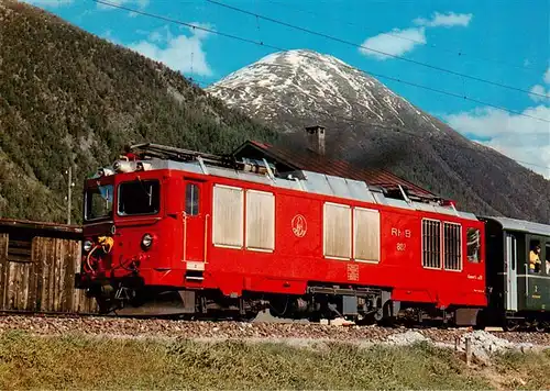 AK / Ansichtskarte  Eisenbahn_Railway_Chemin_de_Fer Rhaetische Bahn RhB Zweikraftlokomotieve Gern 4/4 802 