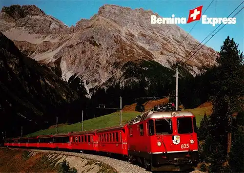 AK / Ansichtskarte  Eisenbahn_Railway_Chemin_de_Fer Bernina Express Rhaetischen Bahn Preda Piz Ela