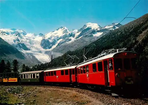 AK / Ansichtskarte  Eisenbahn_Railway_Chemin_de_Fer Rhaetische Bahn Berninagruppe