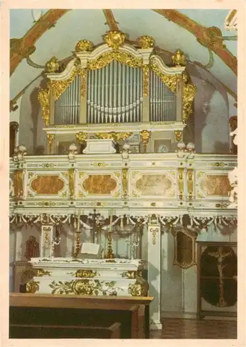 AK / Ansichtskarte  Orgel_Kirchenorgel_Organ_Orgue Heimat Schlossmuseum Burgk Saal 
