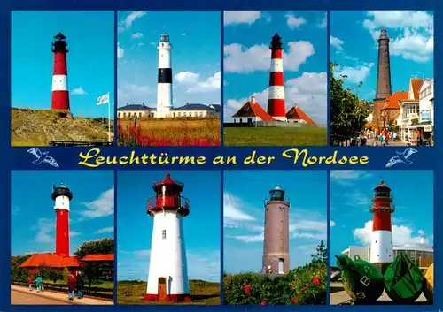 AK / Ansichtskarte 73958452 Leuchtturm_Lighthouse_Faro_Phare Nordsee Sylt Buesum Borkum Westerhever 
