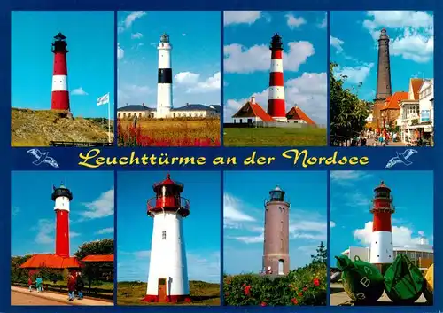 AK / Ansichtskarte  Leuchtturm_Lighthouse_Faro_Phare Nordsee Sylt Buesum Borkum Westerhever 