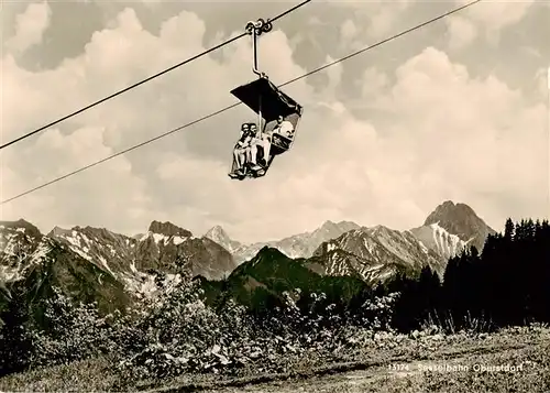 AK / Ansichtskarte  Sessellift_Chairlift_Telesiege Oberstdorf Schoenblick Allgaeu