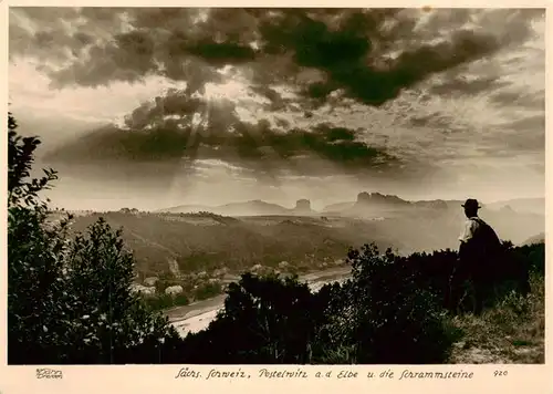 AK / Ansichtskarte  Foto_Hahn_Nr. 920 Saechs. Schweiz Postelwitz Elbe Schramsteine