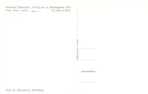 AK / Ansichtskarte  Ebligen_Oberried_Brienzersee_BE Gasthof Hirschen