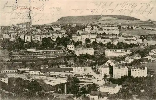 AK / Ansichtskarte 73958528 Annaberg_-Buchholz_Erzgebirge Stadtansicht mit Kirche