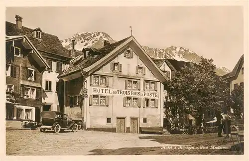 AK / Ansichtskarte  Andermatt_UR Hotel 3 Koenigen und Post
