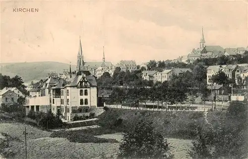 AK / Ansichtskarte  Kirchen__527m_Sieg Teilansicht mit Kirche