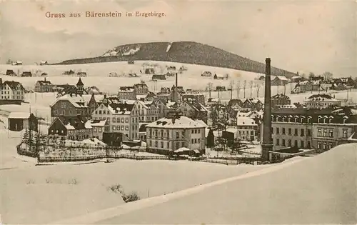 AK / Ansichtskarte  Baerenstein_Annaberg-Buchholz Teilansicht Winter im Erzgebirge