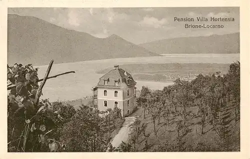AK / Ansichtskarte  Brione-Verzasca_Minusio_TI Pension Villa Hortensia Lago Maggiore