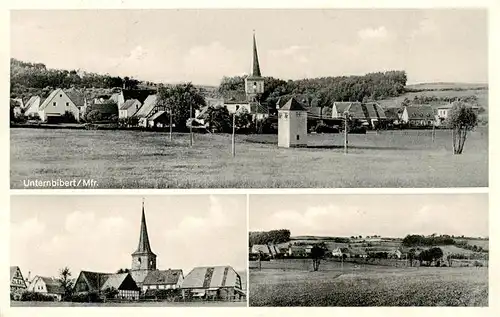 AK / Ansichtskarte 73958549 Unternbibert_Ruegland_Bayern Ortsansicht mit Kirche Landschaftspanorama