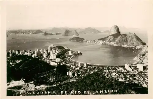 AK / Ansichtskarte 73958570 Rio_de_Janeiro_Brazil Panorama mit Zuckerhut