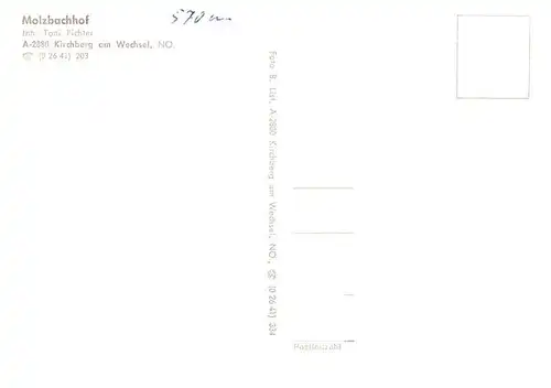 AK / Ansichtskarte  Kirchberg_am_Wechsel_Niederoesterreich_AT Molzbachhof Gastraeume Schwanenteich