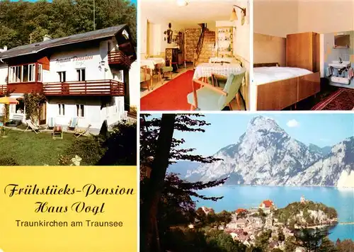 AK / Ansichtskarte  Traunkirchen_AT Fruehstueckspension Haus Vogl Treppe Zimmer Traunsee Panorama