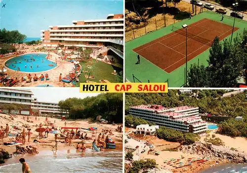AK / Ansichtskarte 73958629 Salou_Tarragona_Costa_Dorada_ES Hotel Cap Salou Strand Tennisplatz