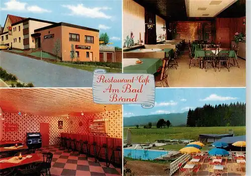 AK / Ansichtskarte 73958645 Brand_Oberpfalz Restaurant Cafe Am Bad  Gastraeume Pool