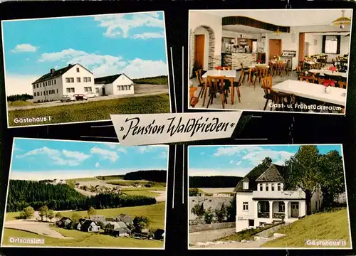AK / Ansichtskarte 73958646 Oberbrumberg Pension Waldfrieden Gaestehaus I und II Gast und Fruehstuecksraum Panorama