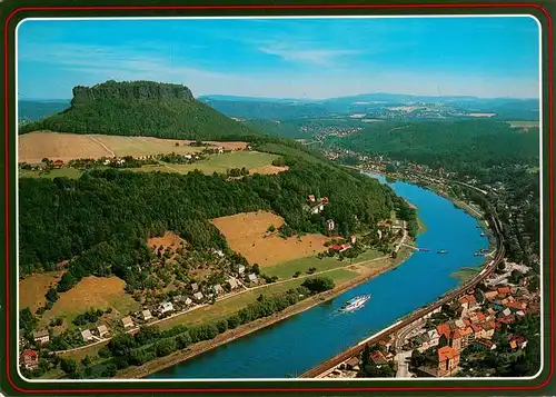 AK / Ansichtskarte 73958660 Koenigstein_Saechsische_Schweiz Blick von der Festung Koenigstein auf Lilienstein
