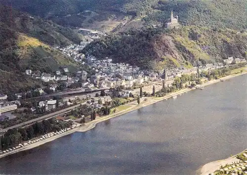 AK / Ansichtskarte  Braubach_Rhein Fliegeraufnahme mit Marksburg