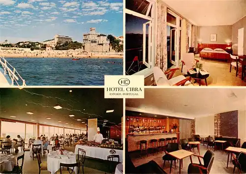 AK / Ansichtskarte 73958705 Estoril_PT Hotel Cibra seen from the sea Restaurant Room with terrace Bar on ground floor